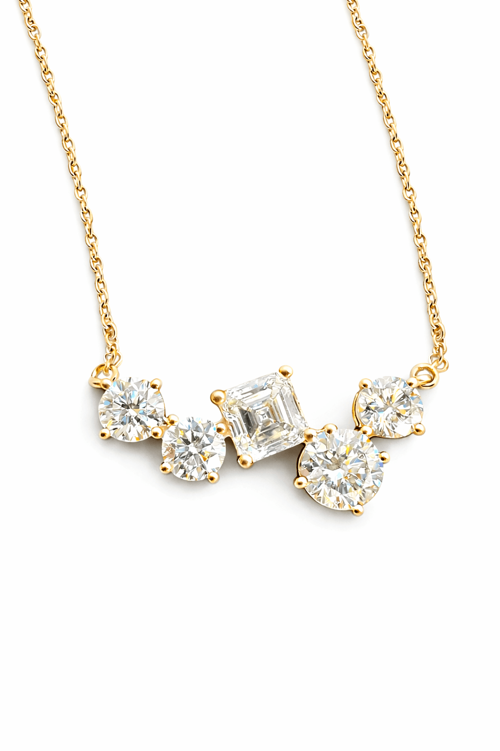 Izzy Diamond Necklace in 18K Yellow Gold