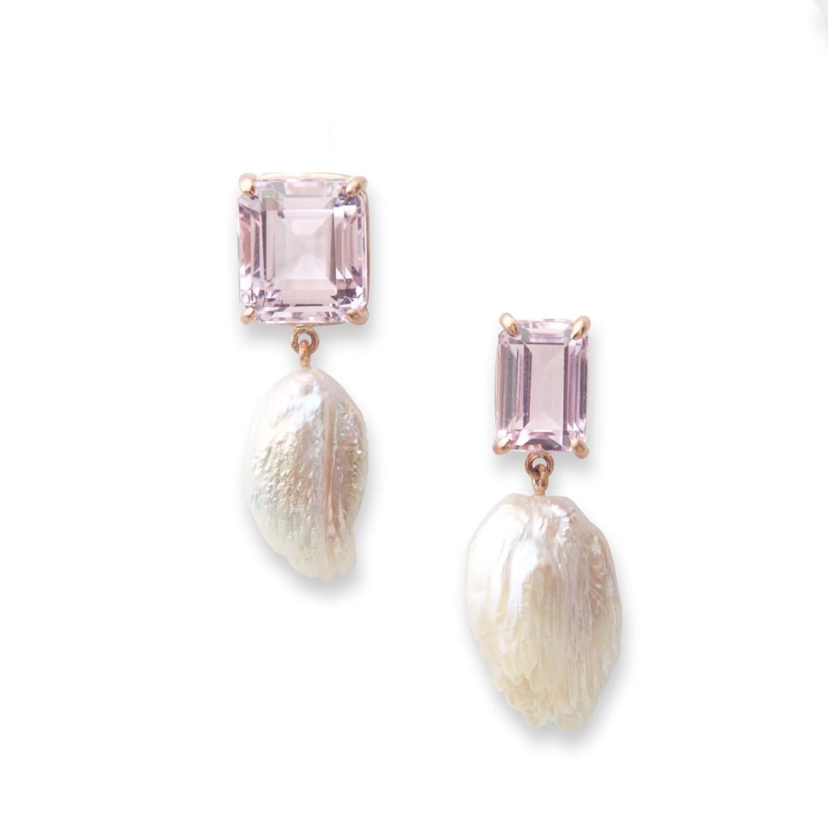 Katura Pink & Pearl Earrings